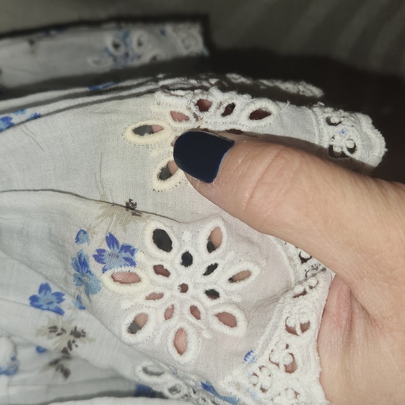 Loveshackfancy Becca Skirt in Brilliant Blue floral Sz P - Picture 14 of 14